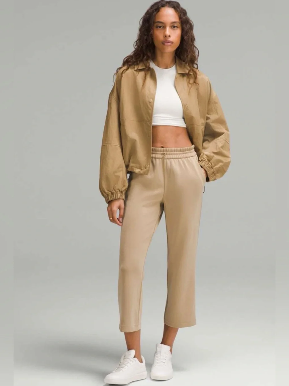 Lululemon Softstreme High-Rise Straight-Leg Cropped Pant Women's Filbert Tan 8